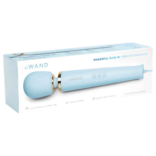 le Wand - exkluzivní vibrační masážní přístroj do sítě (modrý)