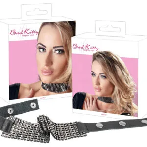 Bad Kitty - černý pás s kamínky