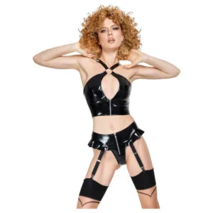 Black Level - sada s křížovými popruhy (černá) - M