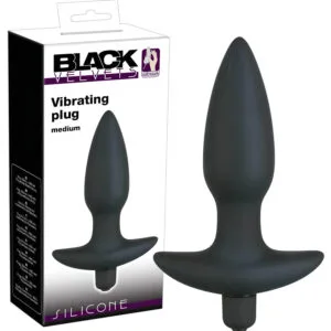 Black Velvet anální plug vibrátor - střední