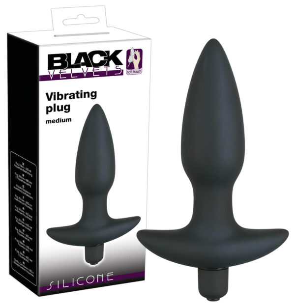 Black Velvet anální plug vibrátor - střední