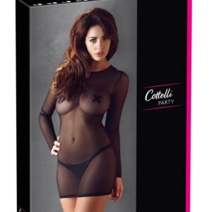 Cottelli - průhledné šaty (černé) - M