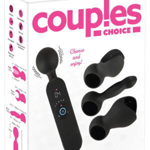 Couples Choice - akumulátorový vibrační masér s ohřevem (černý)