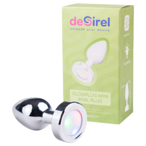 Desirel GlowPlug - svítící anální kolík - malý (stříbrný)