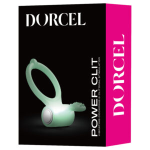 Dorcel - fosforeskující vibrační erekční kroužek (bílý)