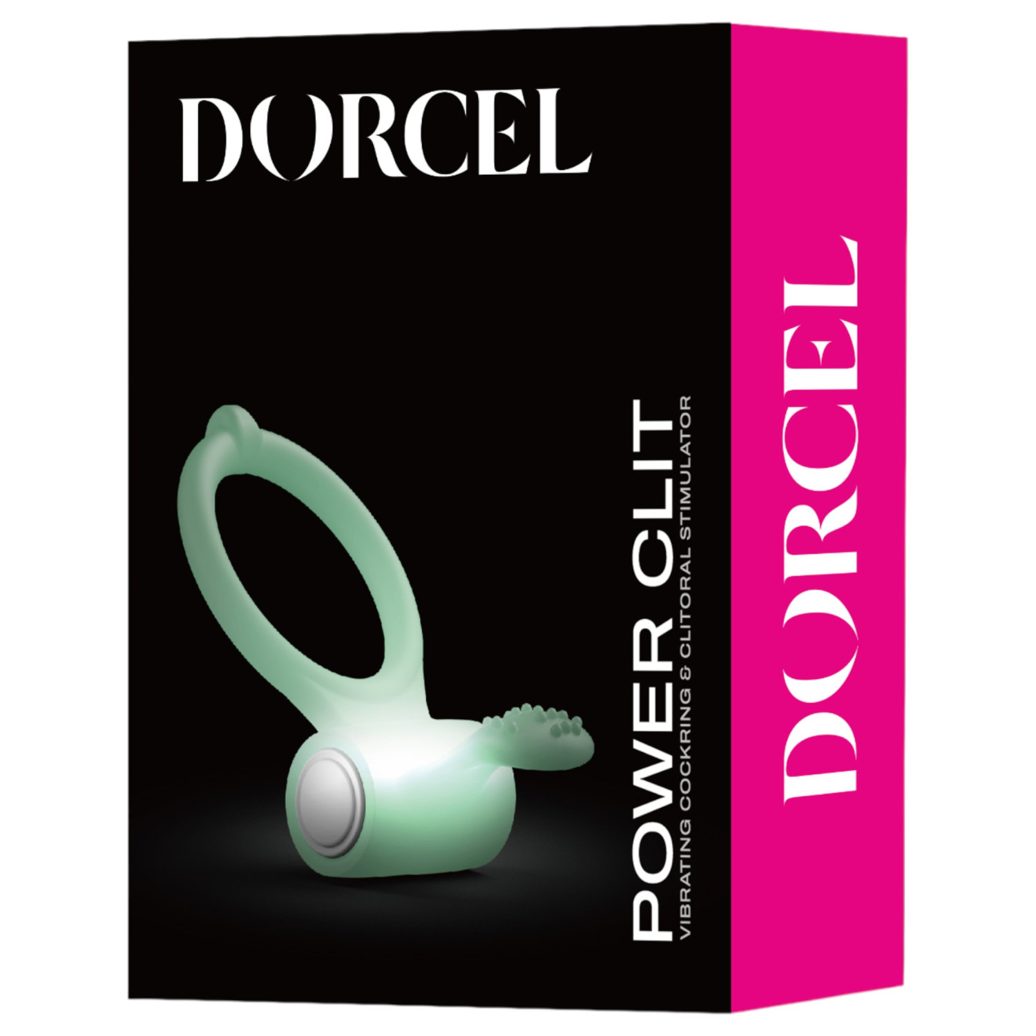 Dorcel - fosforeskující vibrační erekční kroužek (bílý)