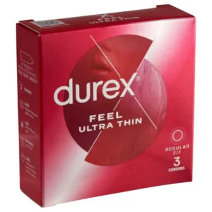 Durex Feel Ultra Thin - ultra realistický kondomy (3 ks)