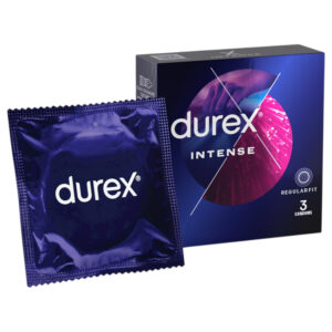 Durex Intense - vroubkované a tečkované kondomy (3 ks)
