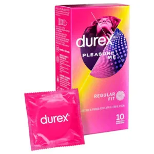 Durex Pleasure Me - rýhované-bodované kondomy (10 ks)