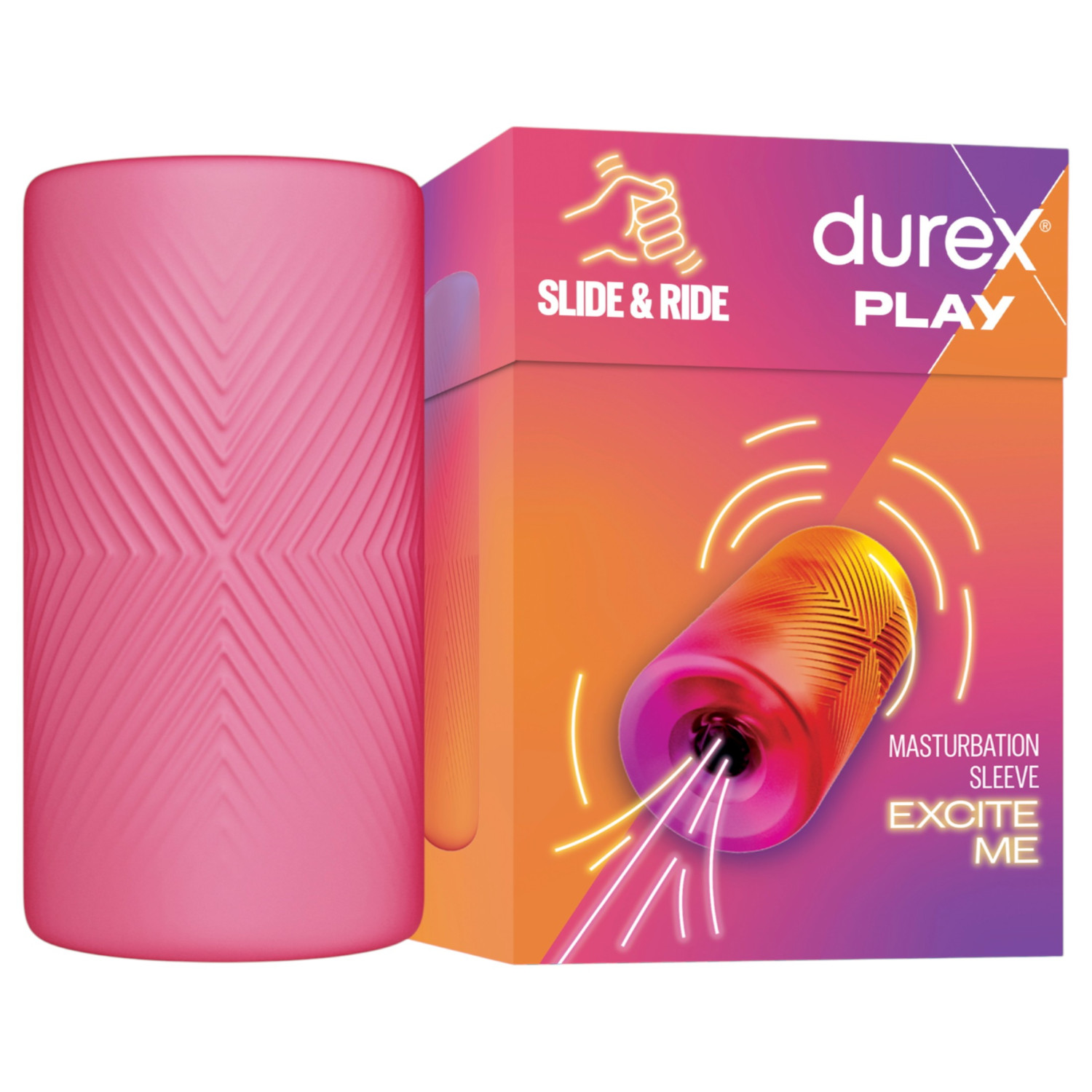 Durex Slide & Ride - masturbátor (růžový)
