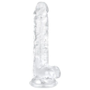 EasyToys - dildó s varlaty - 17 cm (průhledný)