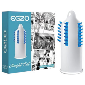 Egzo Tough Cat – prezervativ s vroubky a pivním designem (1 ks)