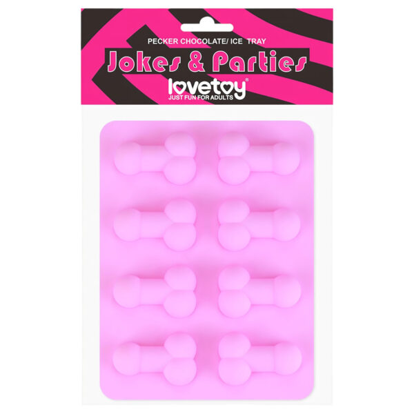 Forma na penisové kostky ledu (růžová)
