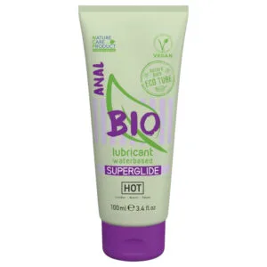 HOT BIO Superglide Anal - veganský anál gel na vodní bázi (100ml)