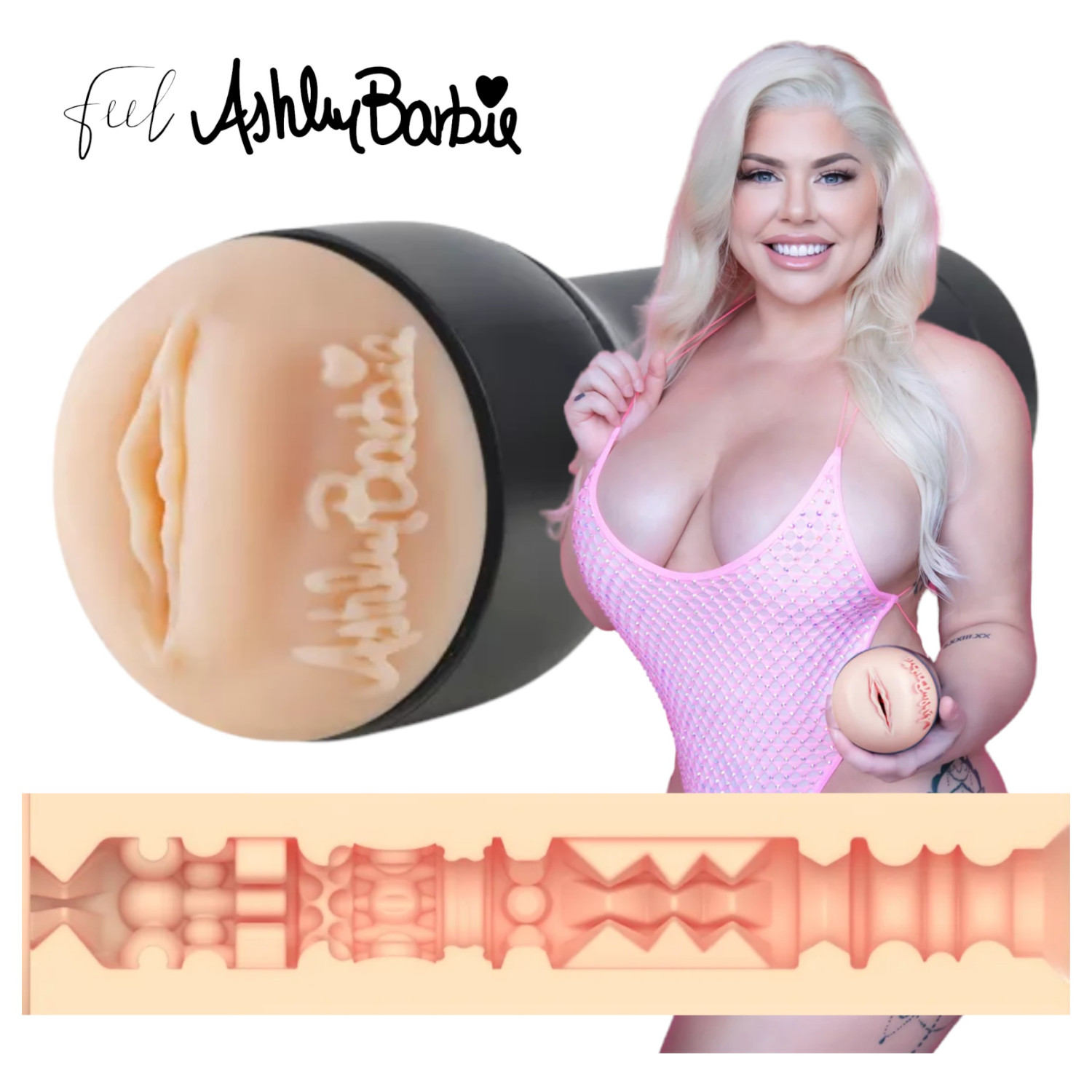 Kiiroo Ashley Barbie - masturbační vagina (přírodní)