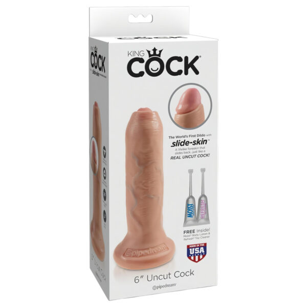 King Cock 6 - realistické dildo (15 cm) - přírodní