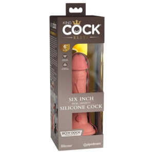 King Cock Elite 6 - realistické dildo s přísavkou (15 cm) - přírodní
