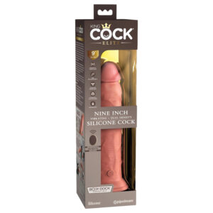 King Cock Elite 9 - přísavný vibrátor 23cm - přírodní