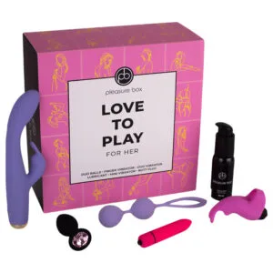 Pleasure Box Love to Play - vibrační sada - 6 dílů (růžovo-fialová)