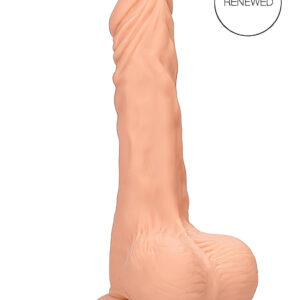 RealRock Dong 8 - realistické dildo s varlaty (20cm) - přírodní