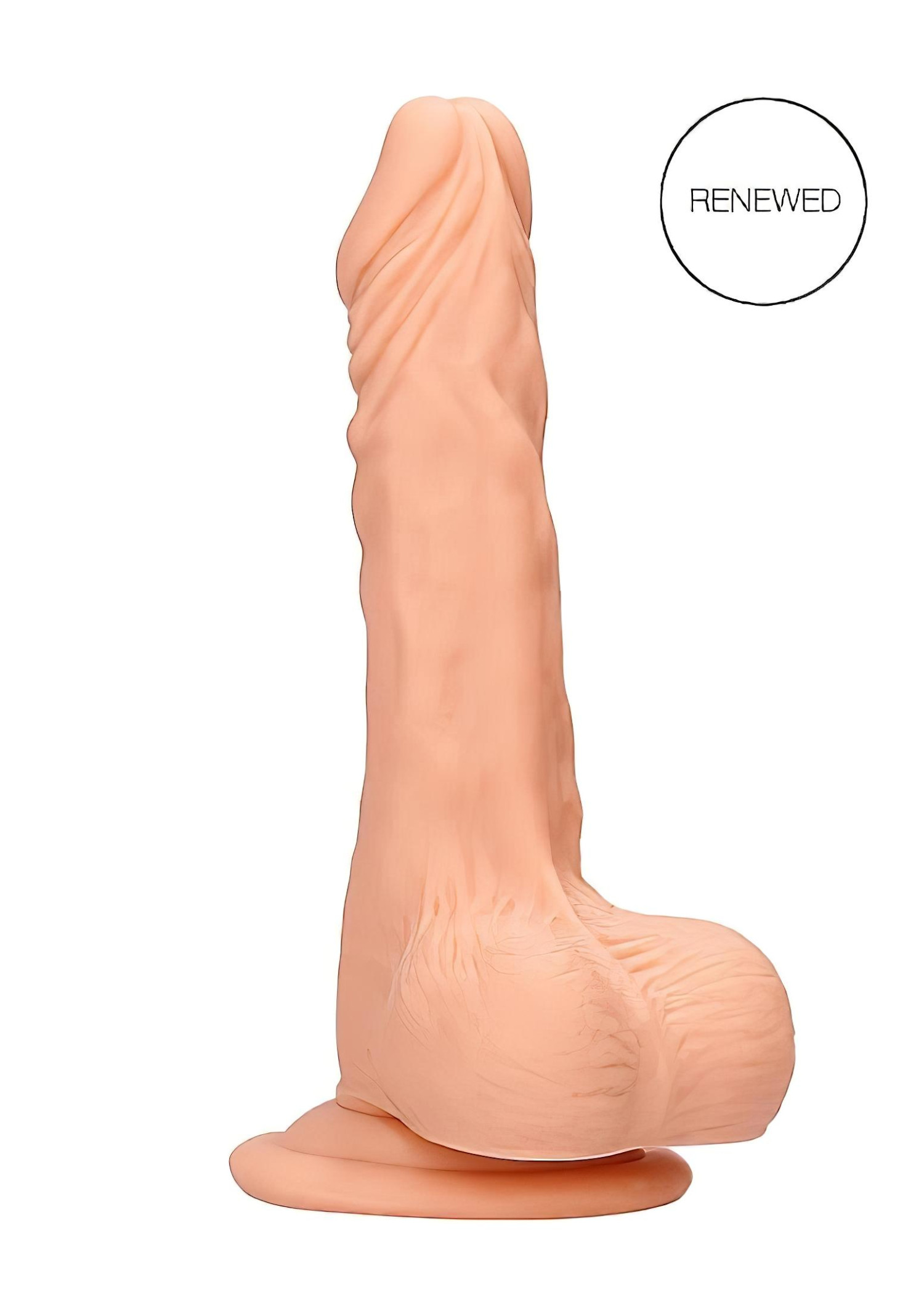 RealRock Dong 8 - realistické dildo s varlaty (20cm) - přírodní