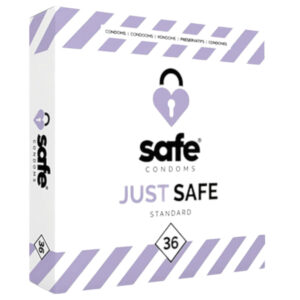 SAFE Just Safe - standardní kondomy - vanilka (36 ks)
