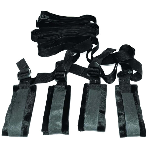 S&M - postelový bondage set (černá)