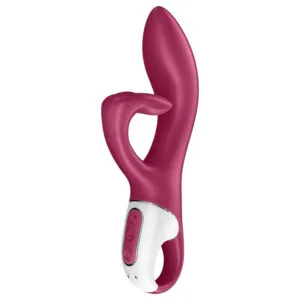 Satisfyer Embrace Me - nabíjecí vibrátor s klitorálním ramenem (červená)