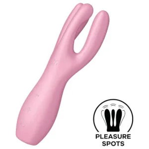 Satisfyer Threesome 3 - akumulátorový klitoris vibrátor (růžový)