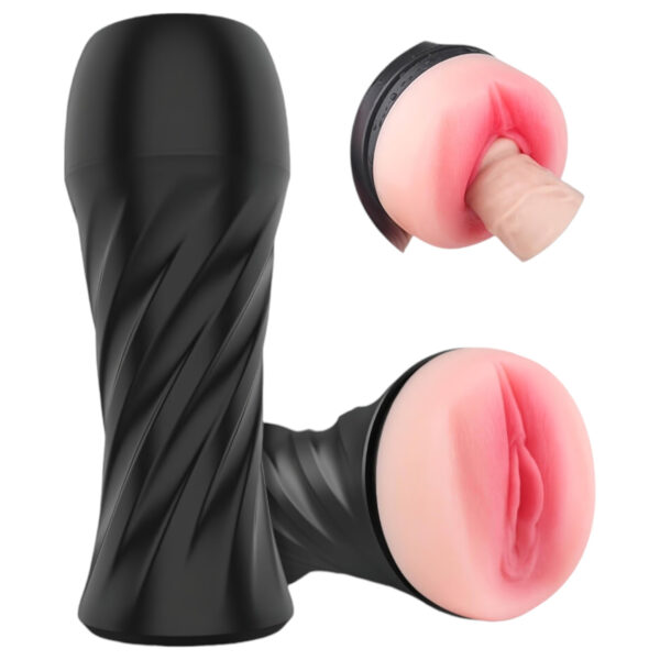 Sex HD Marcus - realistická umělá vagína v pouzdře (černo-přírodní)