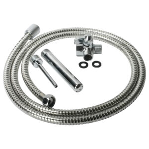 Shower Enema - hliníková intimní sprchová sada (stříbrná)