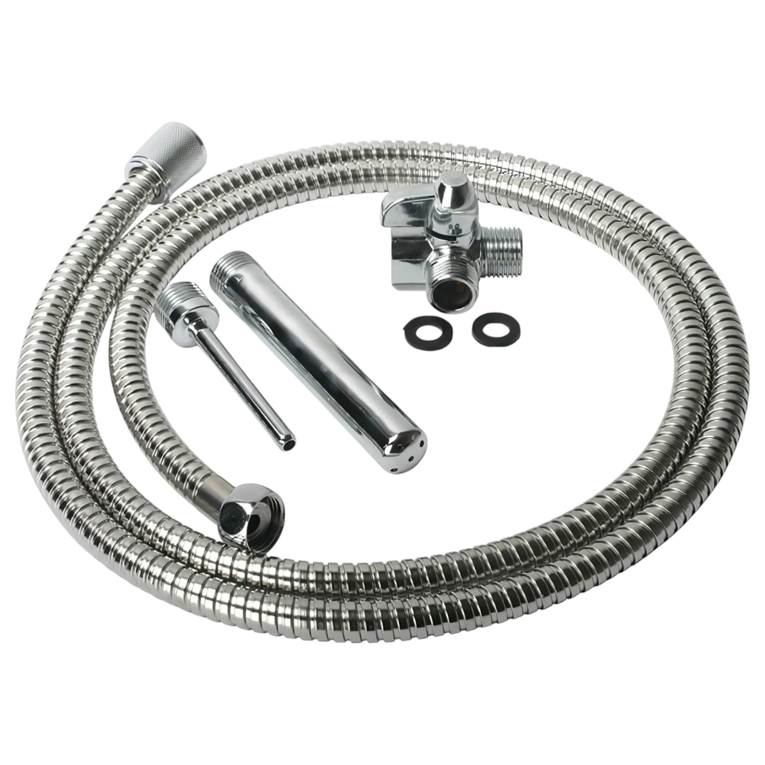 Shower Enema - hliníková intimní sprchová sada (stříbrná)