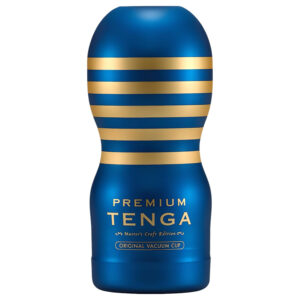 TENGA Premium Original - jednorázový masturbátor (modrý)