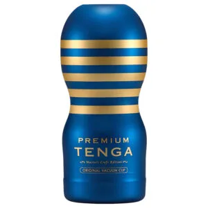 TENGA Premium Original - jednorázový masturbátor (modrý)