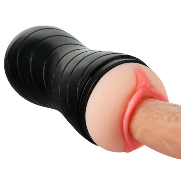 Vibeconnect - realistický ústa a umělá vagína masturbátor (přírodní-černá)
