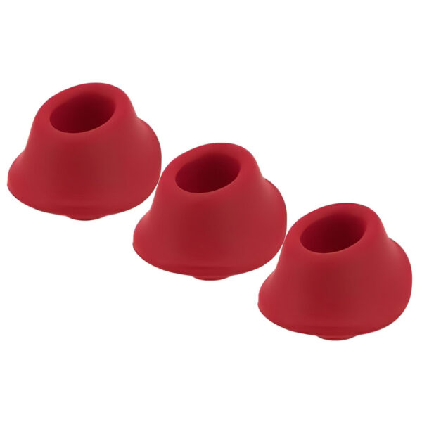 Womanizer Premium M - náhradní sací hlavice set - červená (3 ks)