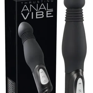 You2Toys - Anal Vibe - černý anální vibrátor s tlačením