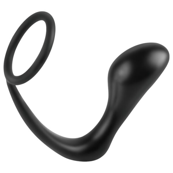 analfantasy ass-gasm - anální plug s erekčním kroužkem (černý)