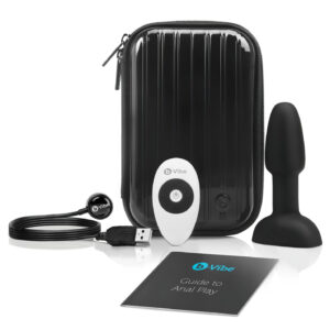 b-Vibe Rimming - rotující anální kuličky (černý)