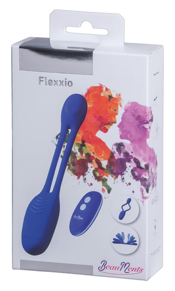 BeauMents Flexxio - dvojitý párový vibrátor s dvěma motory (modrý)