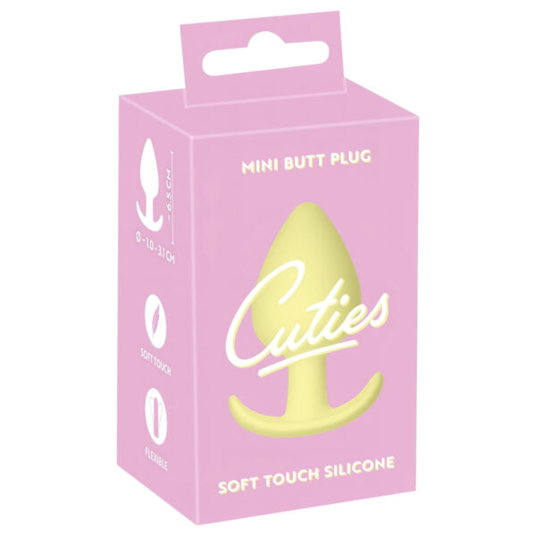 Cuties Mini Butt Plug - silikonový anální kolík - žlutý (3