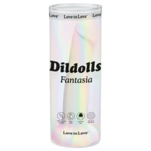 Dildolls Fantasia - přísavkový silikonový dildo (pruhovaný)