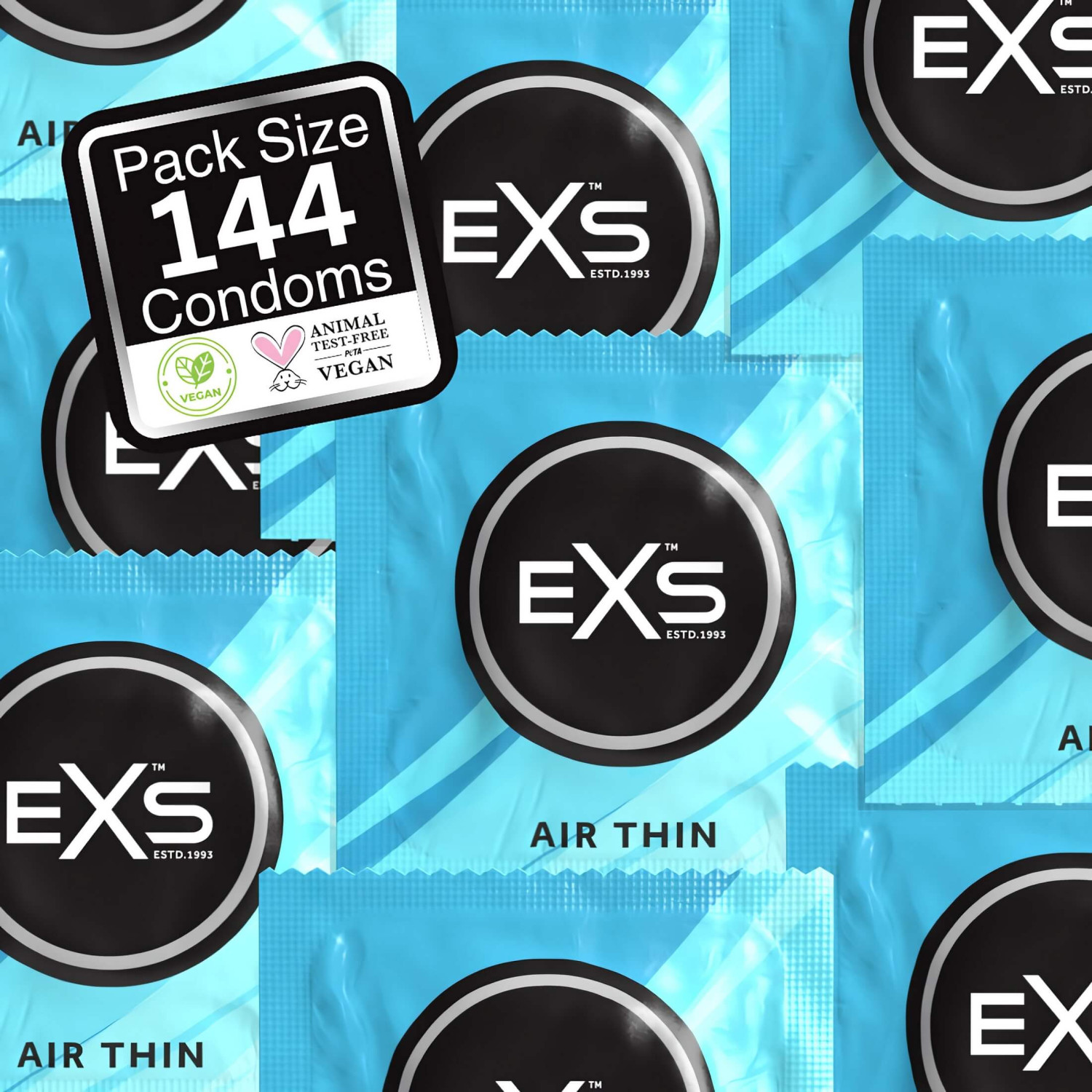 EXS Air Thin - ultra tenké latexové kondomy (144 ks)