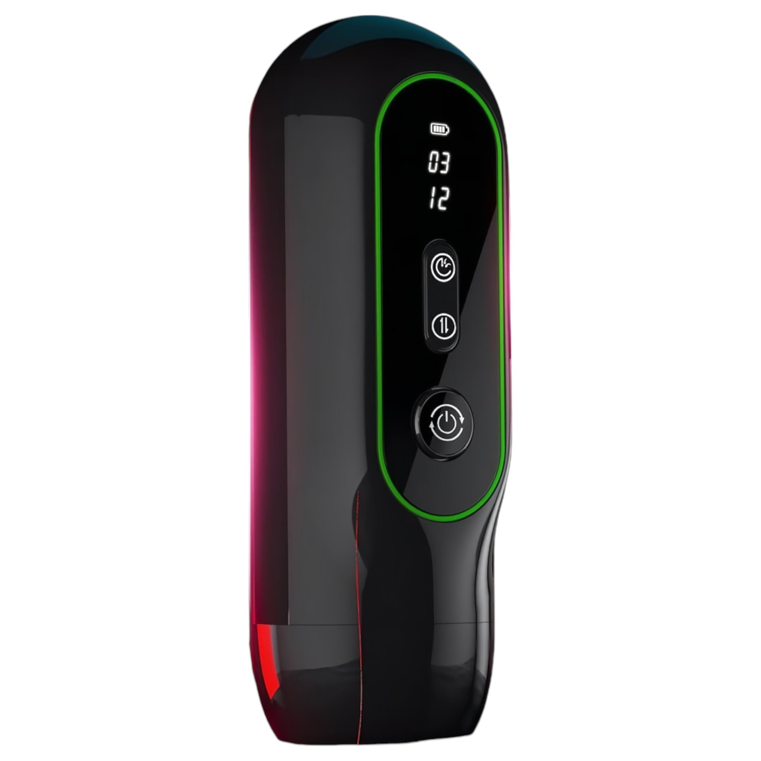 Leopard - pohybující se vibrační masturbátor (černý)