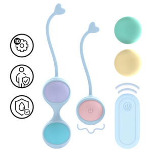 Loveline - vibrační venušiny kuličky sada (fialová)