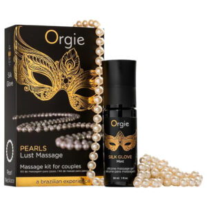 Orgie Pearls Lust - náhrdelník s perly a masážní gel (30ml)