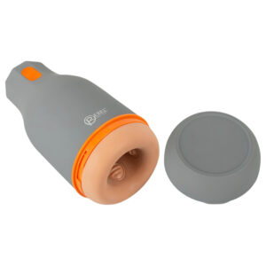 Rebel - vodotěsný utahovací masturbátor (přírodní-šedý)