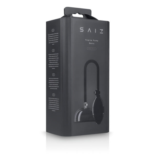 Saiz Basic - pumpa na vaginu (průhledná-černá)