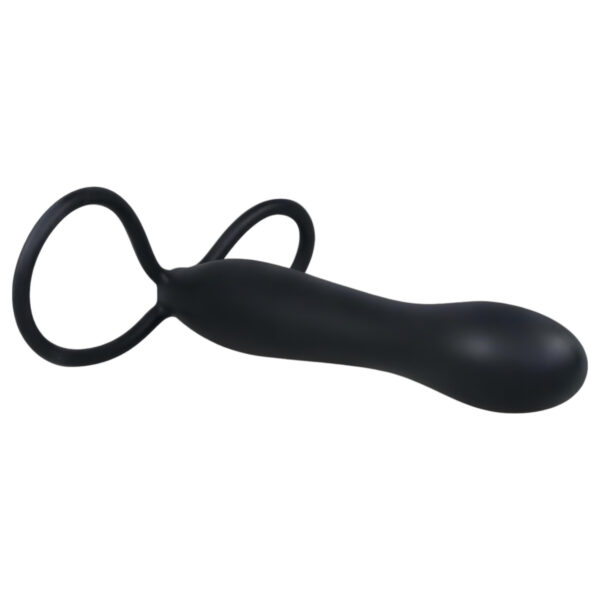 You2Toys - Speciální anální dildo a erekční kroužek - černý