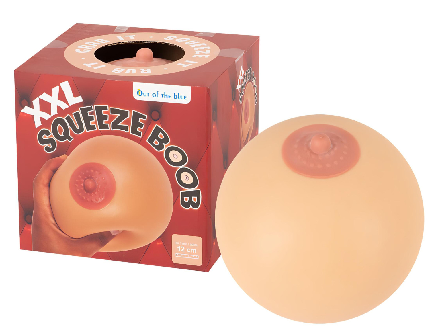 Antistresový míček XXL - prsa (přírodní)